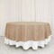 90" Natural Round Faux Burlap Tablecloth Wedding Table Party Decorations